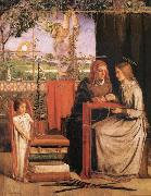 Dante Gabriel Rossetti The infancy of Maria oil on canvas